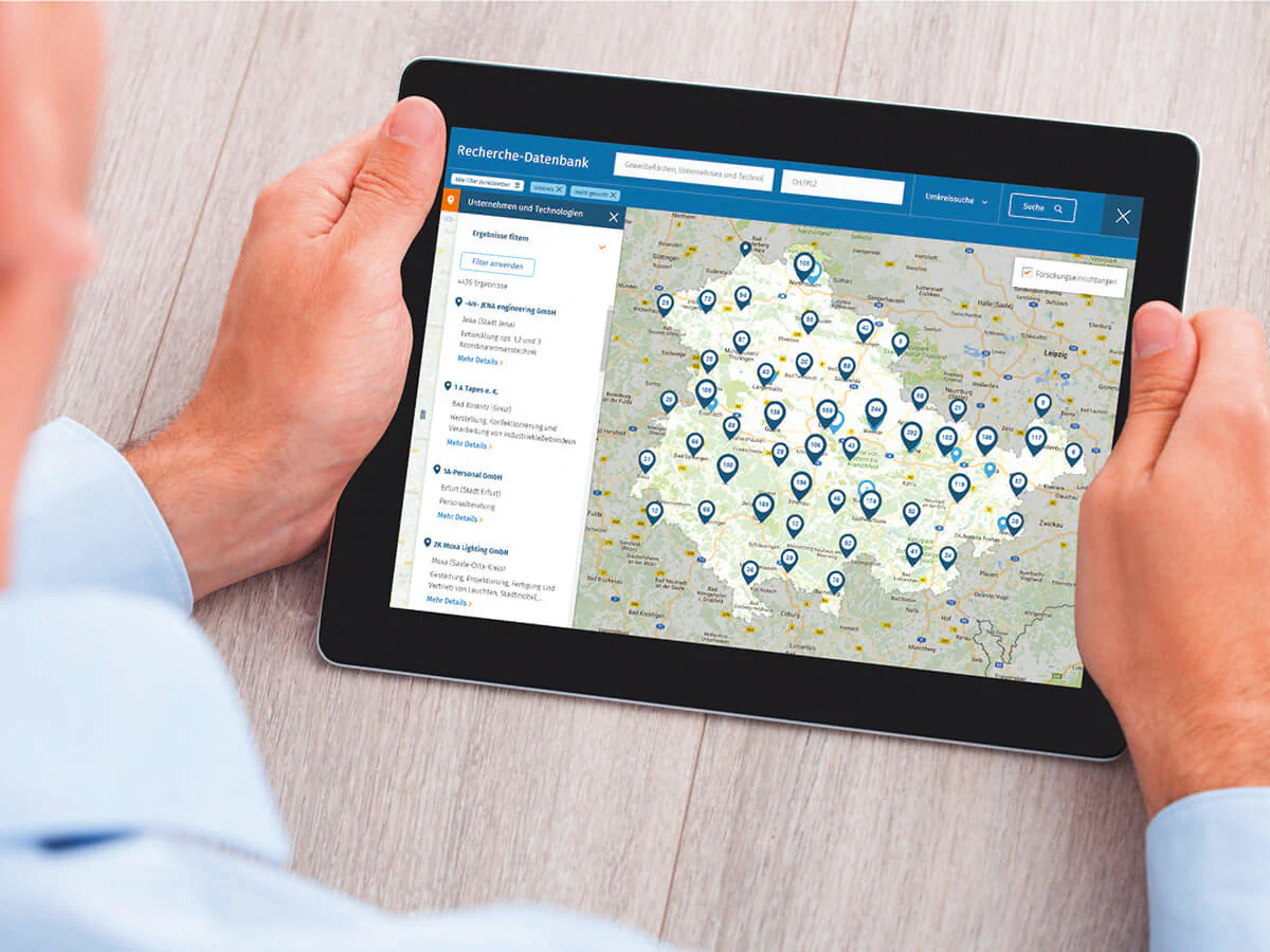 Unternehmens- und Technologiedatenbank Bildbeschreibung / description: Unternehmens- und Technologiedatenbank